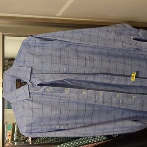 Tasso Elba M spread collar dress shirt